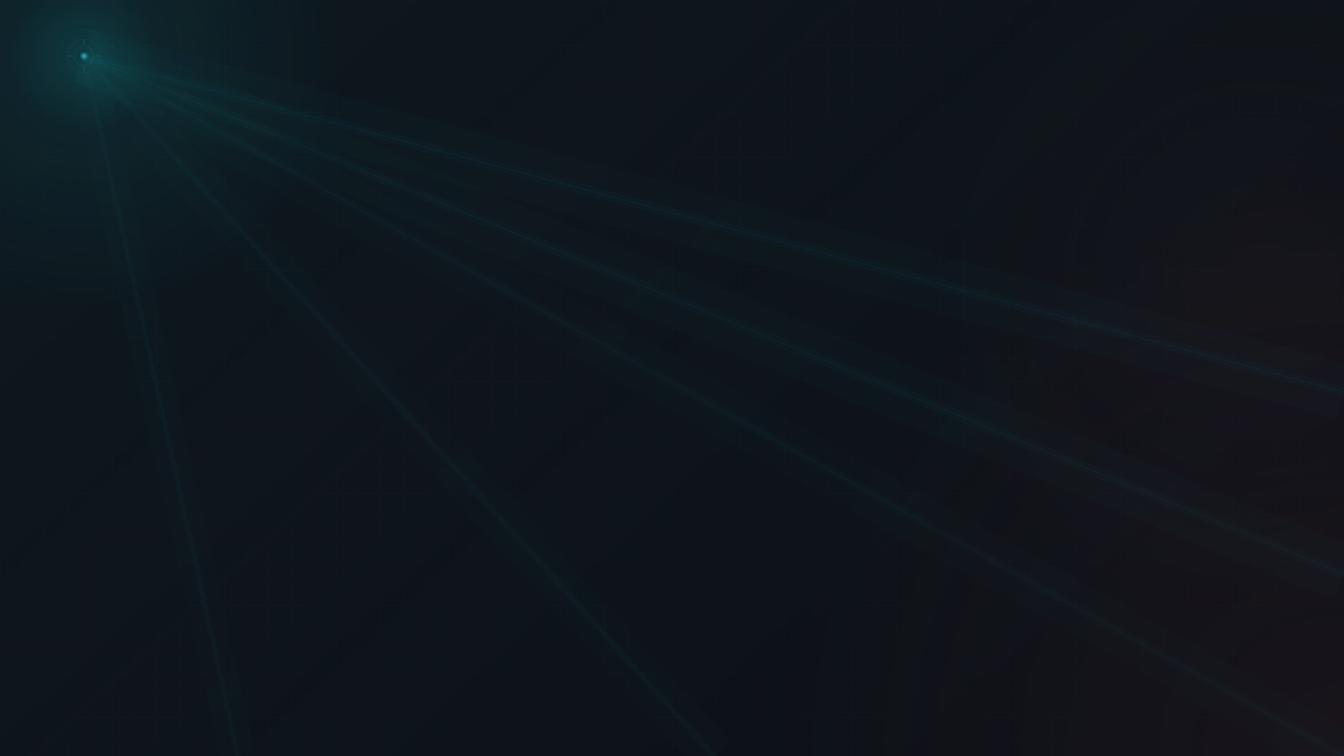 Watchtower beacon with light rays across a dark sky